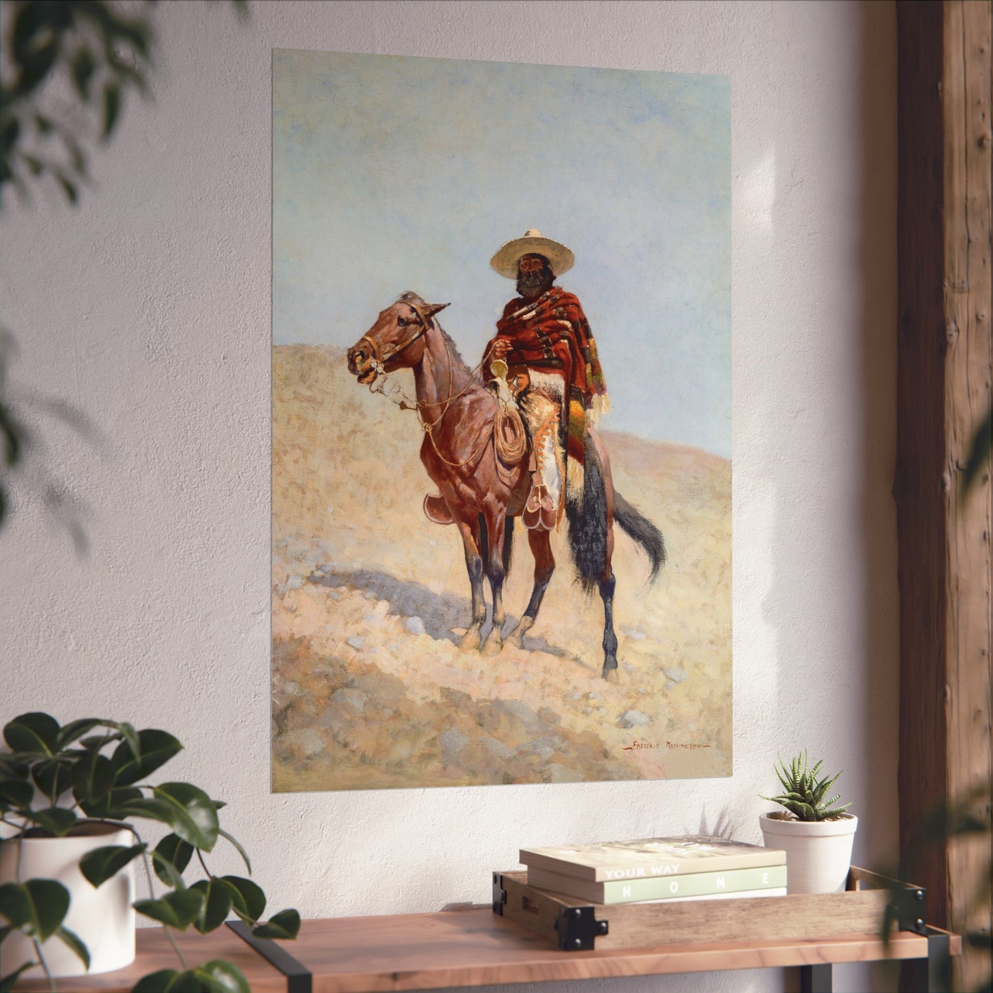 A Mexican Vaquero by Frederic Remington (1890) Giclée Fine Art Poster - Vintage Western Cowboy Print