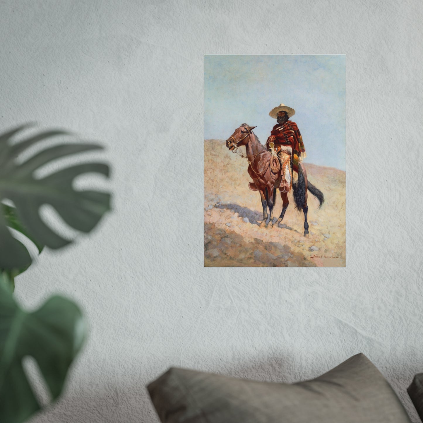 A Mexican Vaquero by Frederic Remington (1890) Giclée Fine Art Poster - Vintage Western Cowboy Print