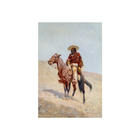 A Mexican Vaquero by Frederic Remington (1890) Giclée Fine Art Poster - Vintage Western Cowboy Print