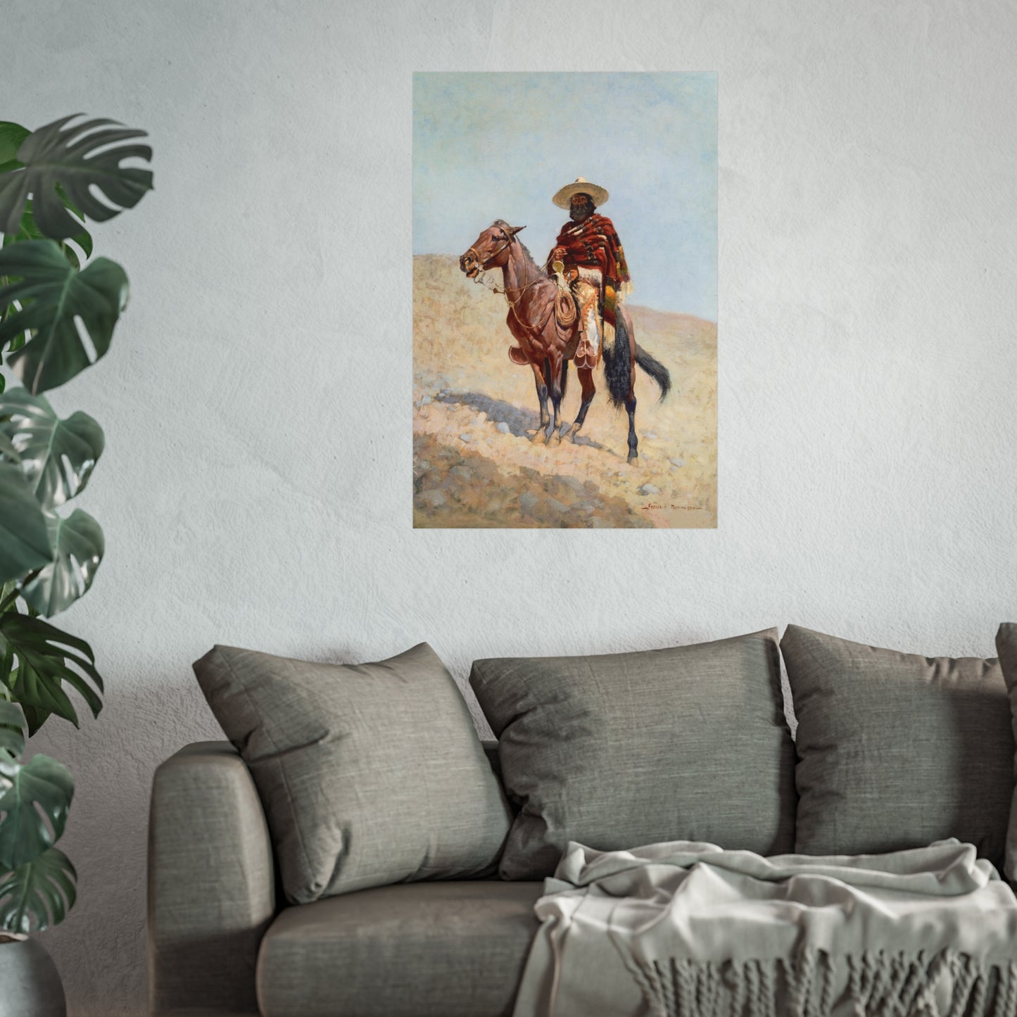 A Mexican Vaquero by Frederic Remington (1890) Giclée Fine Art Poster - Vintage Western Cowboy Print