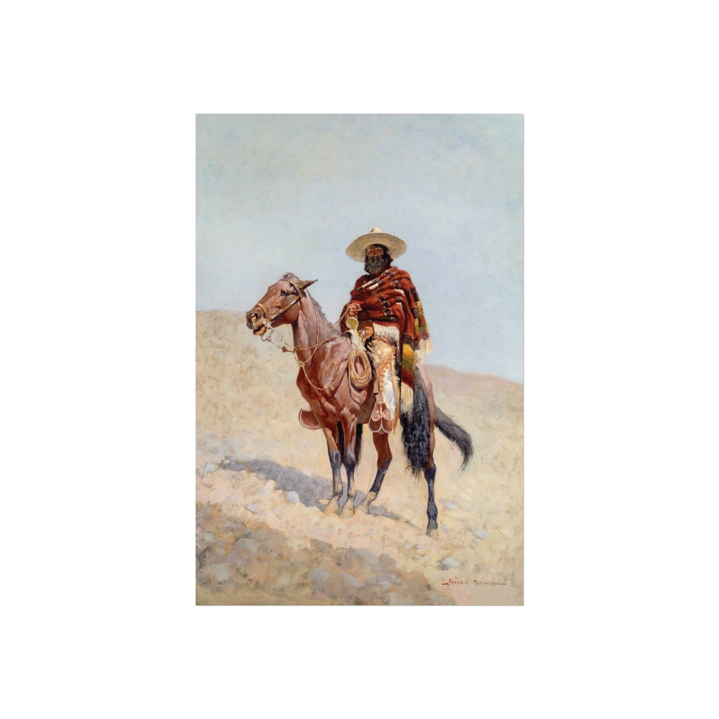 A Mexican Vaquero by Frederic Remington (1890) Giclée Fine Art Poster - Vintage Western Cowboy Print