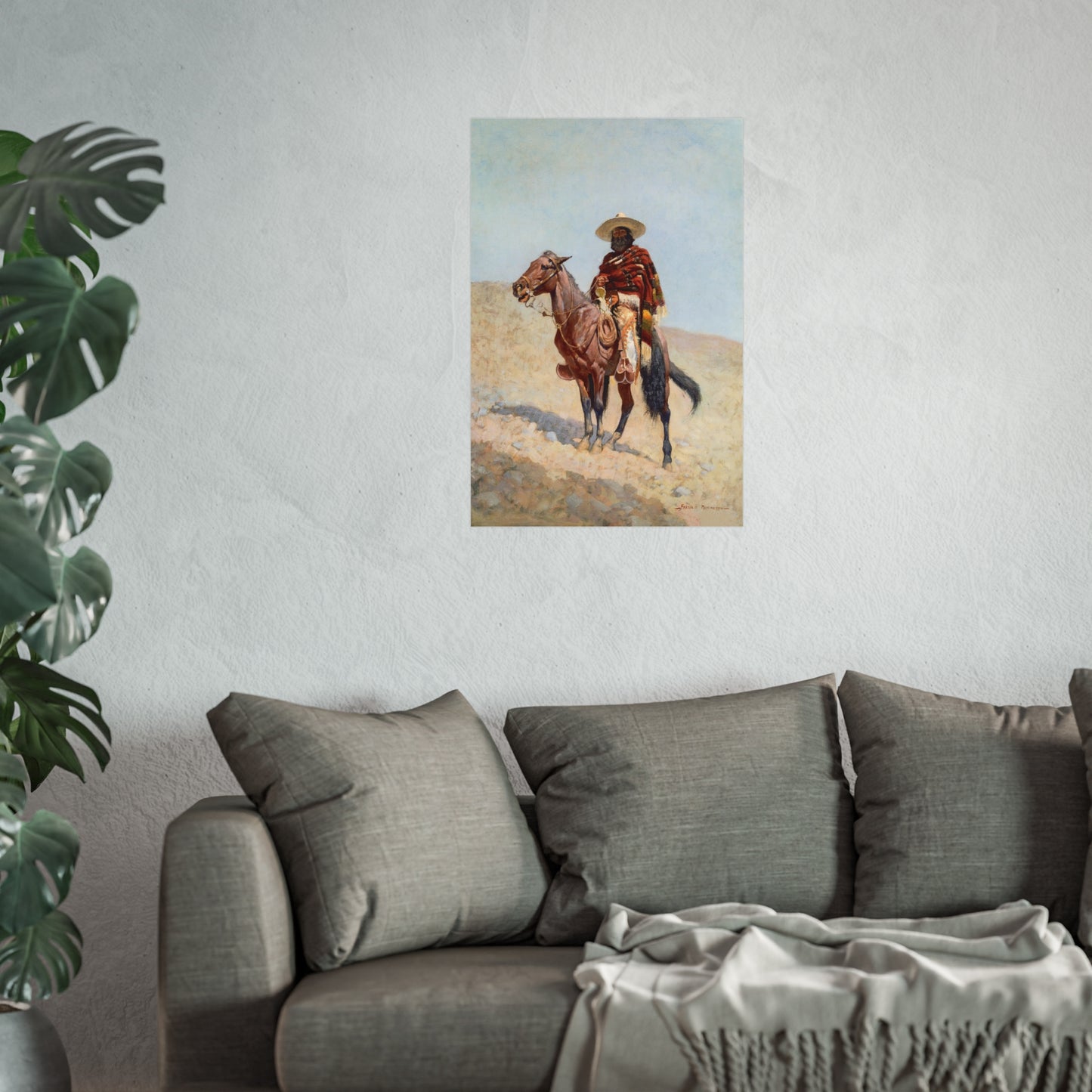 A Mexican Vaquero by Frederic Remington (1890) Giclée Fine Art Poster - Vintage Western Cowboy Print